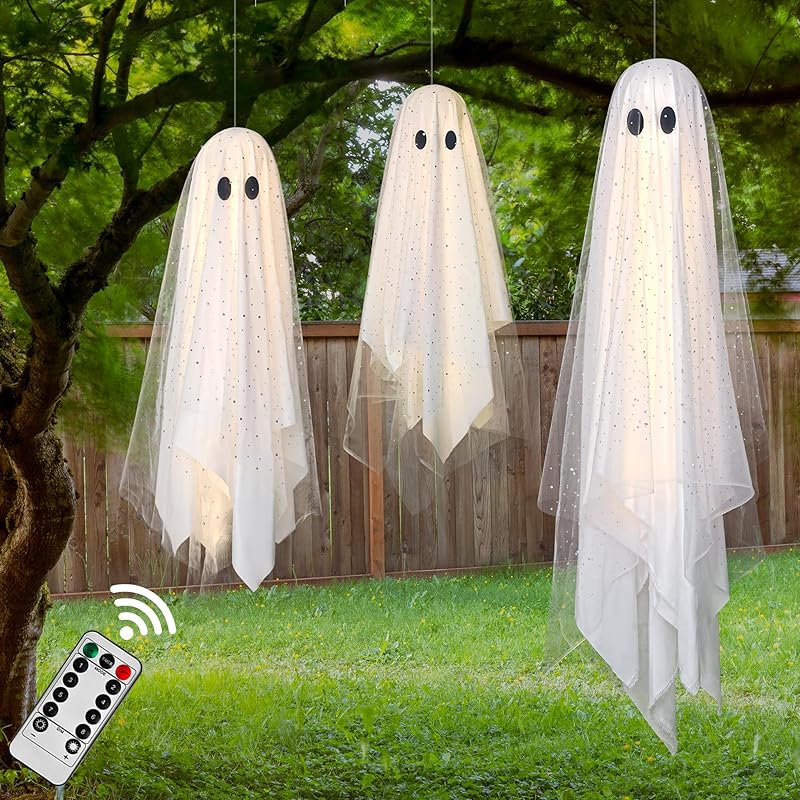 2Packs Halloween Decorations Outdoor,Halloweens Party Decoration Indoor,Spooky Ghost with Remote Control String Lights,Halloween-Ghost Lights for Porches Yards Gardens Lawn 2Packs Halloween Decorations Outdoor,Halloweens Party Decoration Indoor,Spooky Ghost with Remote Control String Lights,Halloween-Ghost Lights for Porches Yards Gardens Lawn