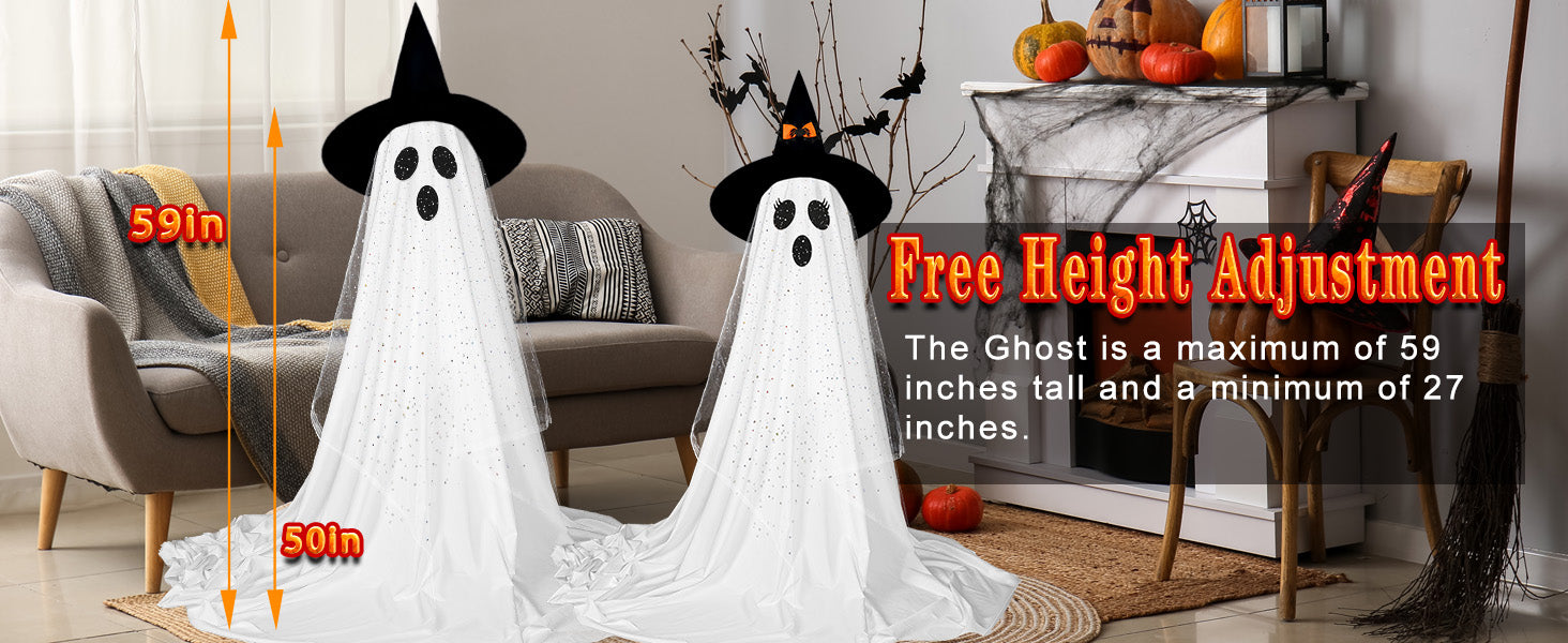 2Packs Halloween Decorations Outdoor,Halloweens Party Decoration Indoor,Spooky Ghost with Remote Control String Lights,Halloween-Ghost Lights for Porches Yards Gardens Lawn 2Packs Halloween Decorations Outdoor,Halloweens Party Decoration Indoor,Spooky Ghost with Remote Control String Lights,Halloween-Ghost Lights for Porches Yards Gardens Lawn
