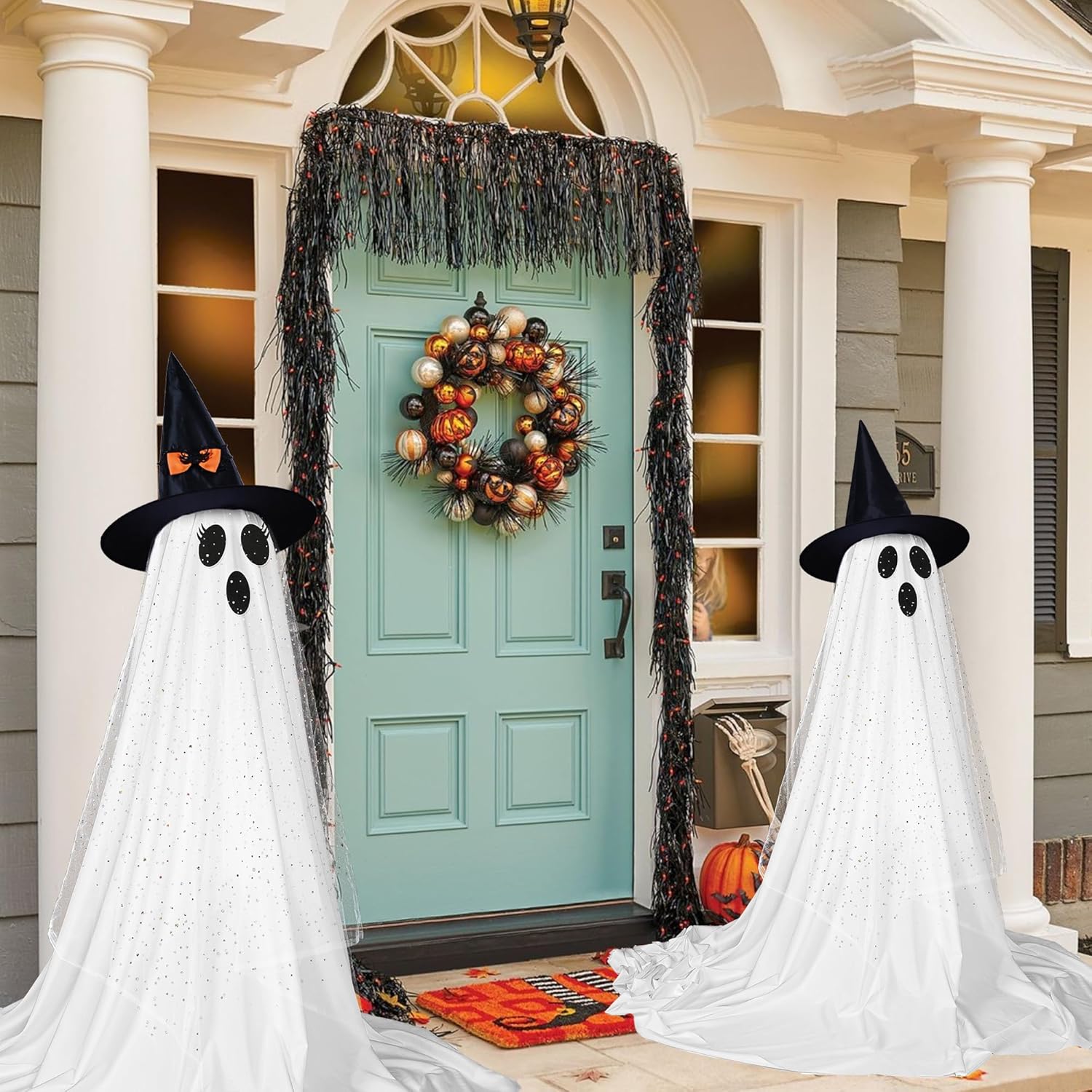 2Packs Halloween Decorations Outdoor,Halloweens Party Decoration Indoor,Spooky Ghost with Remote Control String Lights,Halloween-Ghost Lights for Porches Yards Gardens Lawn 2Packs Halloween Decorations Outdoor,Halloweens Party Decoration Indoor,Spooky Ghost with Remote Control String Lights,Halloween-Ghost Lights for Porches Yards Gardens Lawn