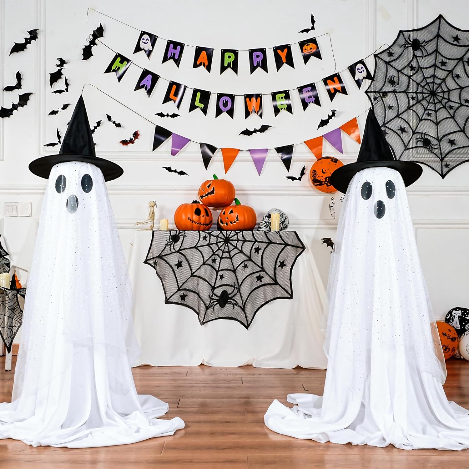 2Packs Halloween Decorations Outdoor,Halloweens Party Decoration Indoor,Spooky Ghost with Remote Control String Lights,Halloween-Ghost Lights for Porches Yards Gardens Lawn 2Packs Halloween Decorations Outdoor,Halloweens Party Decoration Indoor,Spooky Ghost with Remote Control String Lights,Halloween-Ghost Lights for Porches Yards Gardens Lawn